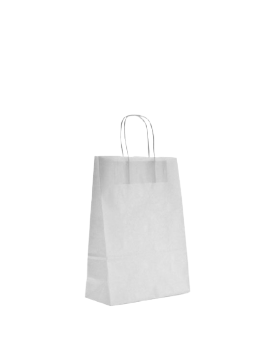 White Paper Carrier Bags 175 x270 x215mm 7" x250
