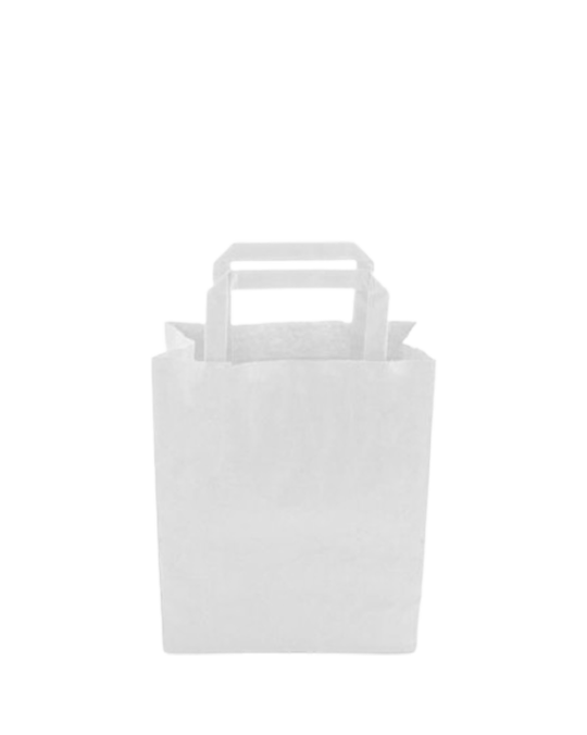 White Paper Carrier Bags 260 x390 x305mm 10" x125