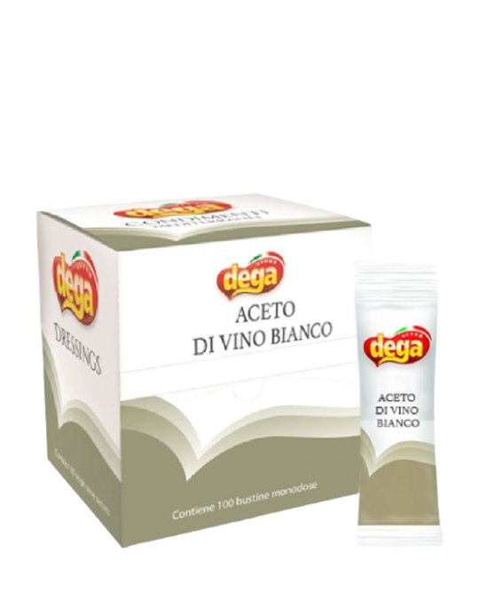 White Wine Vinegar Sachets Dega 100x5ml