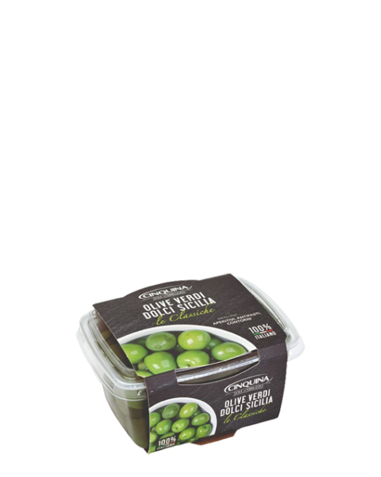 Green Sicilian Olive Nocellara Sicilia Cinquina 12x250gr