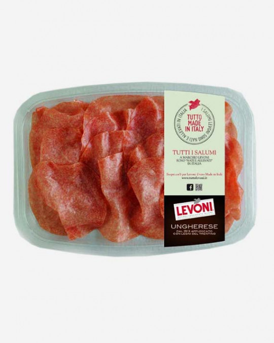 Hungarian Salame Ungeherese Sliced Levoni 10x80gr