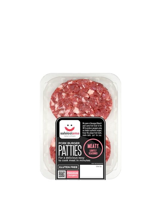 Pork Burger Patties Meaty Salsicciamo 4x125gr