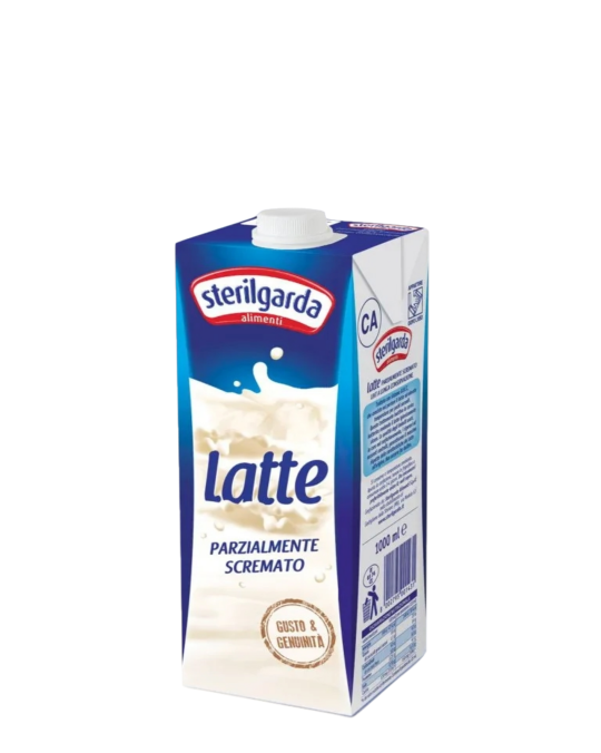 UHT Semi-Skimmed Milk Latte Parzialmente Scremato Sterilgarda 12x1lt