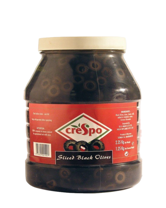 Olives Black Sliced Crespo 2.35kg
